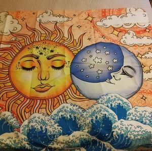 Colorful Sun & Moon Boho Tapestry